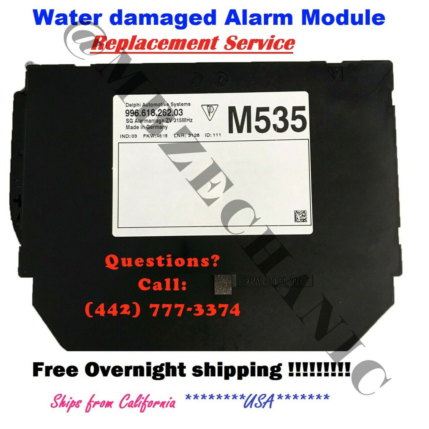 1997-2005 PORSCHE Alarm Module SERVICE 986 618 262 01 98661826201