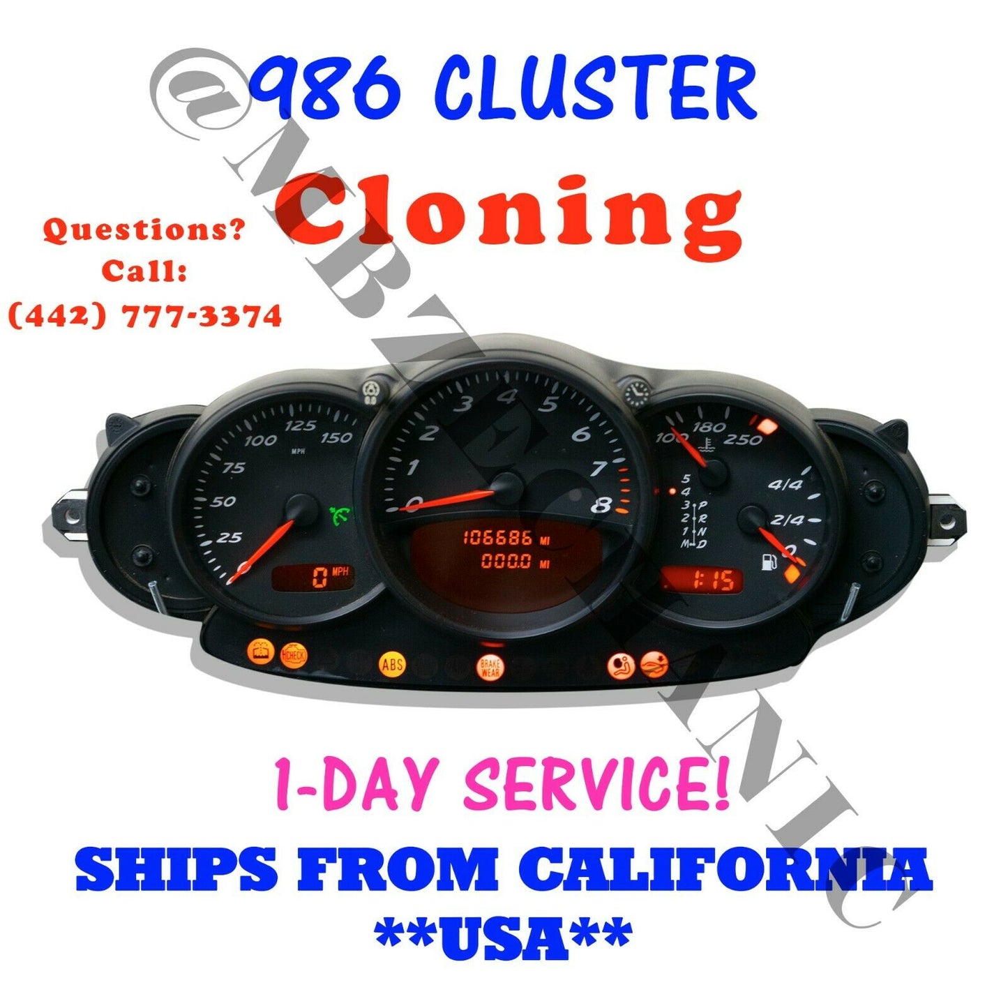 Porsche 986 996 Boxster Cluster CLONING SERVICE