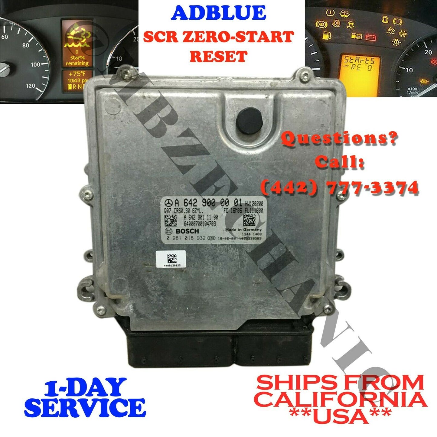 Mercedes Sprinter Remaining Starts Error Reset Adblue SCR DEF Repair G ...