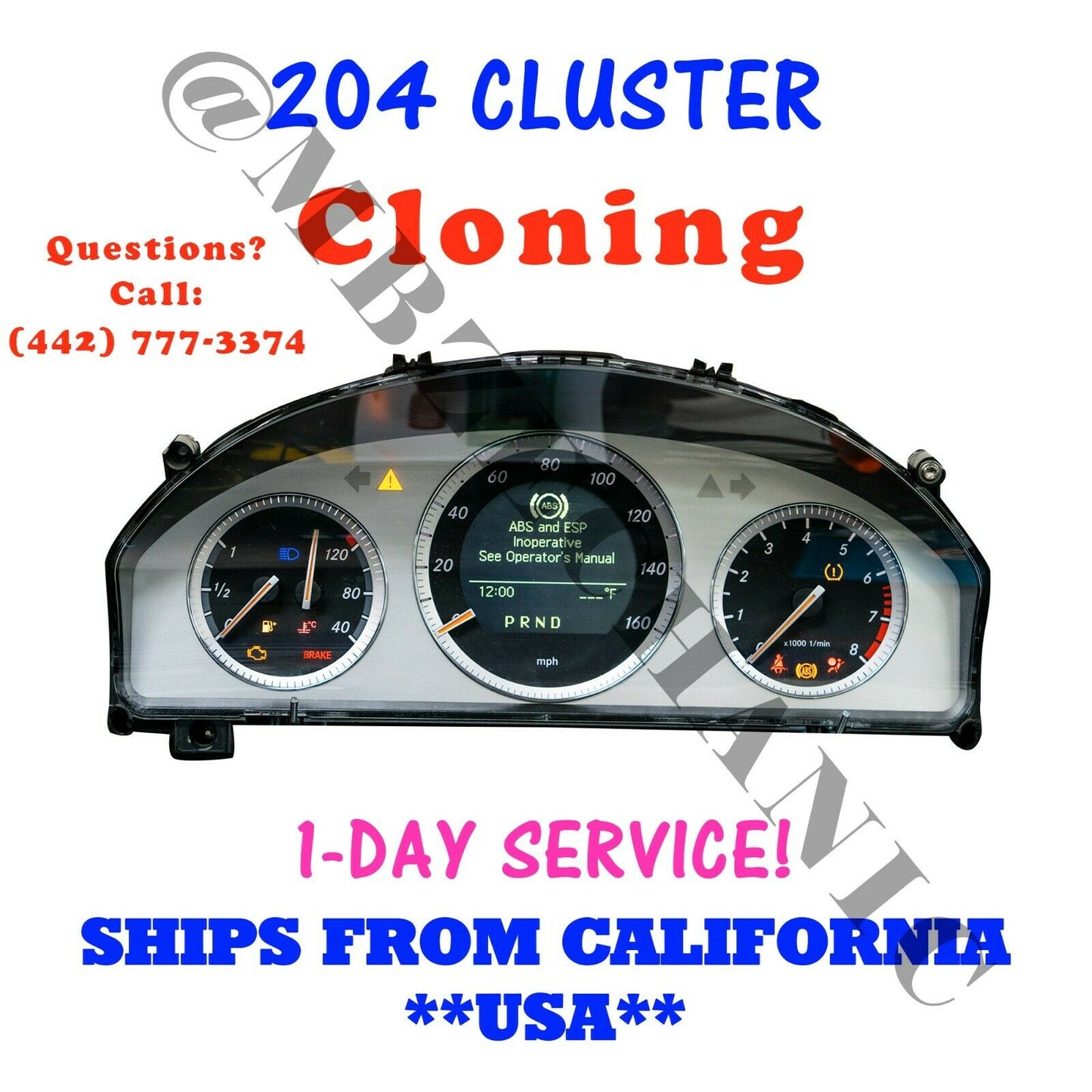 Used Mercedes Instrument Cluster Cloning Class 204