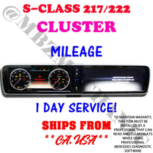 Load image into Gallery viewer, Used Mercedes Instrument Cluster Mileage Correction S Class CL 222 217 2013-2018
